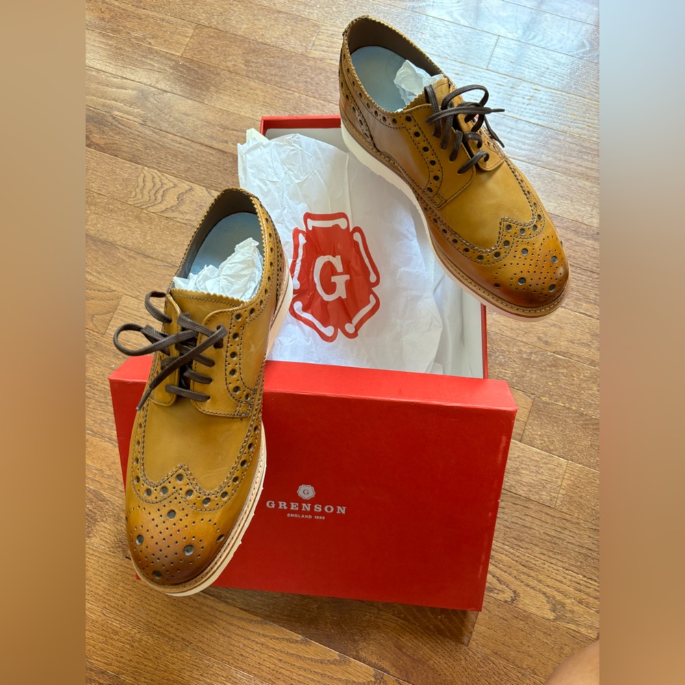 New.  Grenson - Archie Tan. Size UK 9 or US 10 - Picture 3 of 7